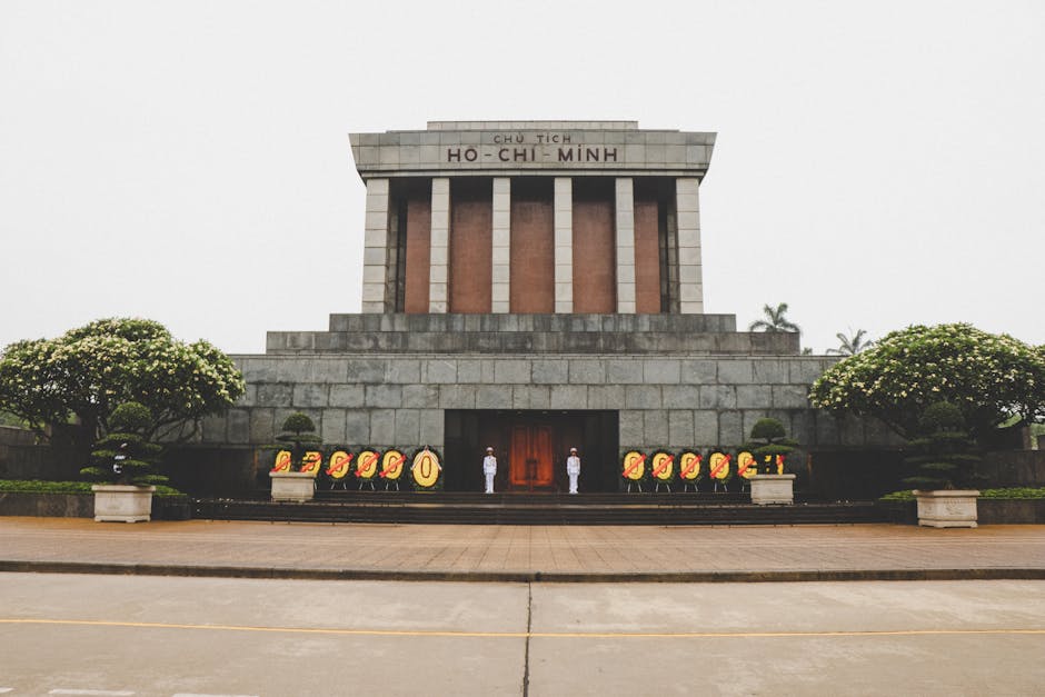 Ho Chi Minh Mausoleum in Ba Dinh Square Hanoi