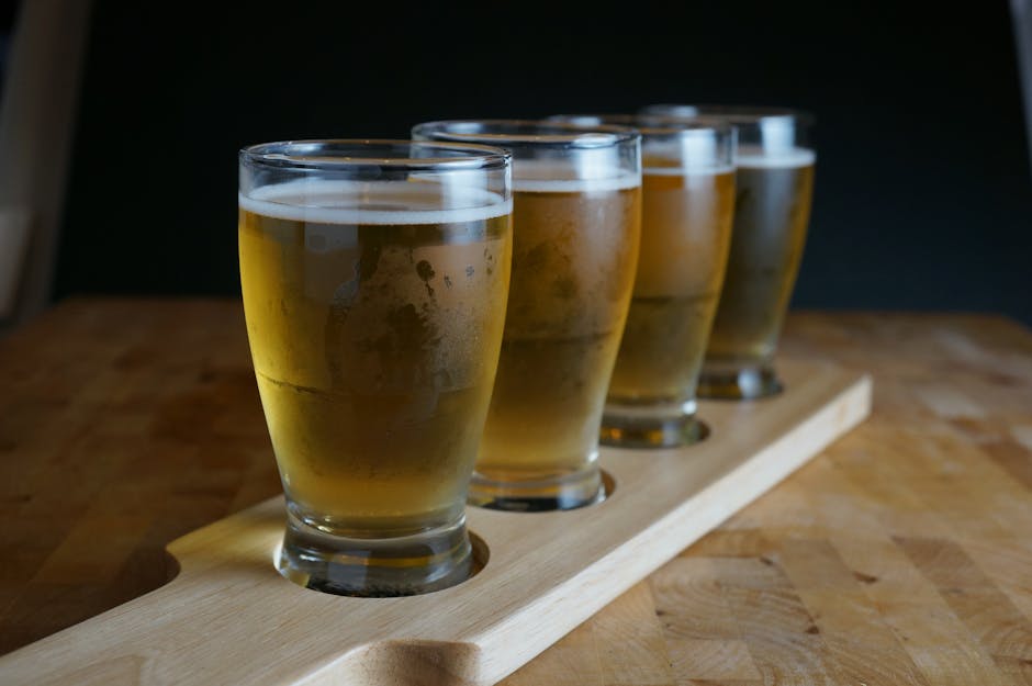 Hanoi Craft Beer Scene: Breweries & Bars (2026) 1 Flight of craft beers in small glasses