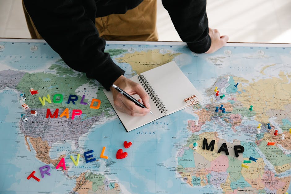 Custom Hanoi Itinerary Planner: Personal Guide (2026) 1 Travel planning notebook with map