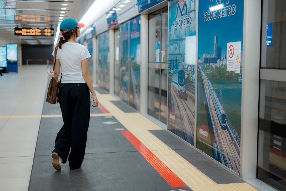 Hanoi Metro Guide: Lines, Stations & Fares (2026) 2 Woman in a metro station corridor in Vietnam