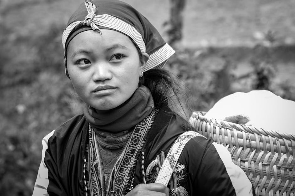 Sapa mountain landscape with ethnic minority villages