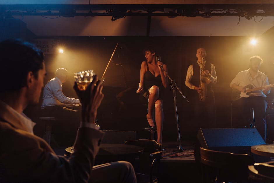 Jazz band performing live on stage
