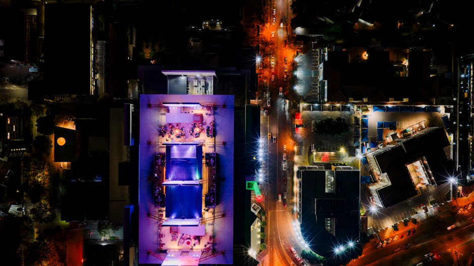 Hanoi Rooftop Bars: Skyline Drinks & Views (2026) 2 Aerial night view of city skyline
